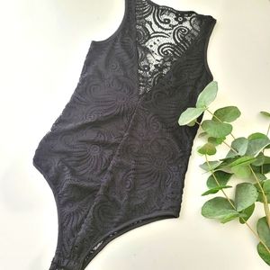 Haute Monde sexy lace bodysuit body suit tank